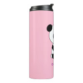 ピンクのハート名が付いたかわいいパンダ タンブラー (回転左)