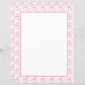 ピンクのハート図形パターン (正面/裏面)