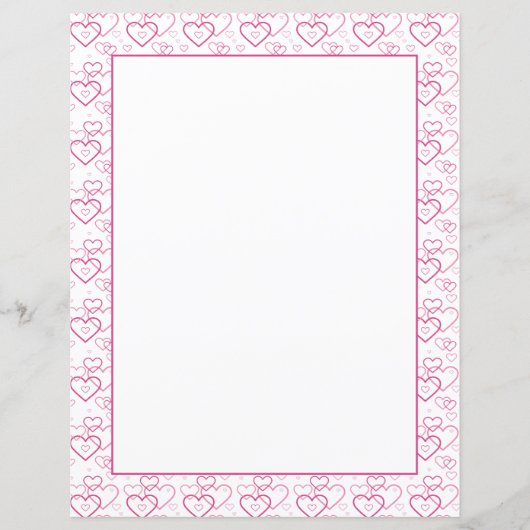 ピンクのハート図形パターン (正面)