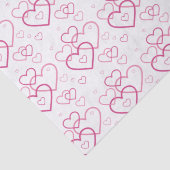 ピンクのハート図形パターン – バレンタインデー 薄葉紙 (詳細)