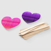 ピンクのハート型のファン ハンドファン (組立なし)