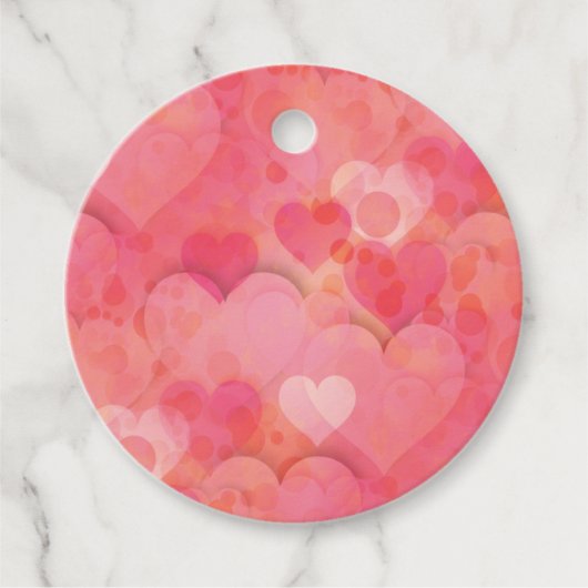 ピンクのハート夢 フェイバータグ (正面)