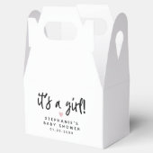 ピンクのハート女の子の赤ちゃんシャワー フェイバーボックス (オープン)