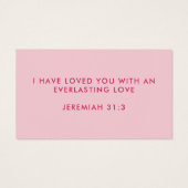 ピンクのハート愛している聖なる書物、 経典バレンタイン (裏面)