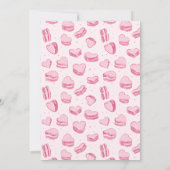 ピンクのハート愛はとても甘いブライダルシャワー 招待状 (裏面)