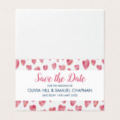 ピンクのハート日付の保存 (外部フラット)