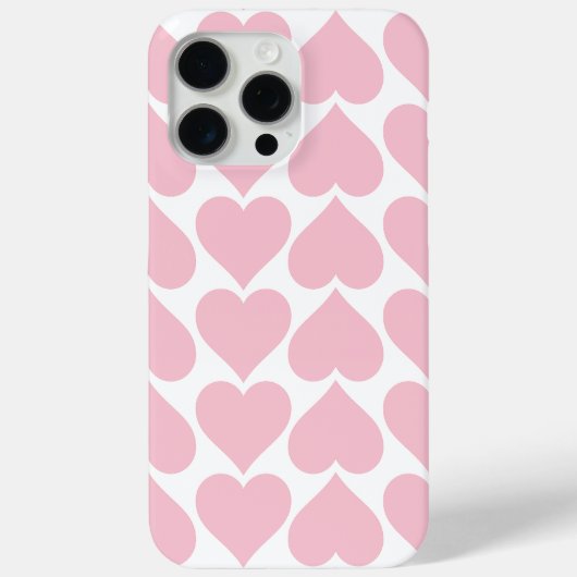 ピンクのハート柄　ロマンティック　ラブ Case-Mate iPhoneケース (裏面)