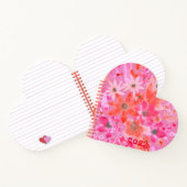 ピンクのハート状スパイラルノート ノートブック (内部)