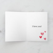 ピンクのハート猫 カード (内部)