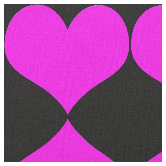 ピンクのハート生地 ファブリック (クローズアップ)