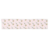 ピンクのハート結婚のバチェロレッテ ショートテーブルランナー (横)