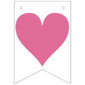 ピンクのハート結婚のバンティングフラグ披露宴 バンティングフラッグ (第2の旗)