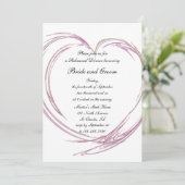 ピンクのハート結婚のリハーサルディナー 招待状 (スタンド正面)