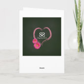 ピンクのハート花バレンタインデー – Greeting Card シーズンカード (裏面)