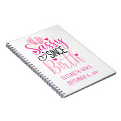 ピンクのハート誕生統計Sassy誕生ベビー以降 ノートブック (右側)