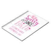 ピンクのハート誕生統計Sassy誕生ベビー以降 ノートブック (左側)