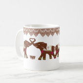 ピンクのハート象のマグ コーヒーマグカップ (正面左)