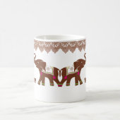 ピンクのハート象のマグ コーヒーマグカップ (中央)