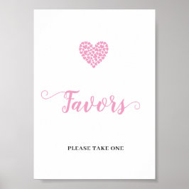 ピンクのハート赤ちゃん女の子は赤ちゃんシャワーのサインを好む ポスター