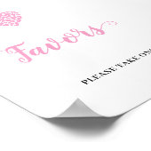 ピンクのハート赤ちゃん女の子は赤ちゃんシャワーのサインを好む ポスター (角)