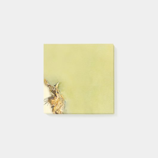 ピンクのハート鼻タブビーキャットウォーターのアートワーク ポストイット (正面)