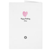 ピンクのハート40歳の誕生日の妻 (裏面)