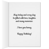 ピンクのハート40歳の誕生日の妻 (内側 (右))