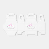 ピンクのハート おめでとう 卒業 水彩画風 フェイバーボックス (折り畳みなし)