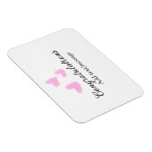 ピンクのハート おめでとう 卒業 水彩画風 マグネット (右側)