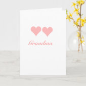 ピンクのハート カード (黄色い花)