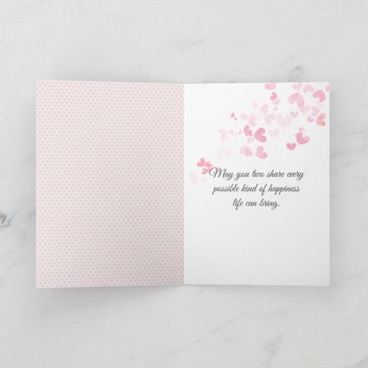 ピンクのハート カード (内部)