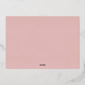 ピンクのハート ガレンティンの日 友達 2 枚の写真 箔シーズンカード (裏面)