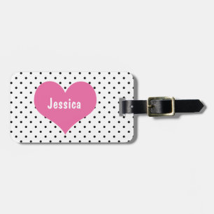 ピンクのハート-ガーリーな住所荷物のラベル ラゲッジタグ