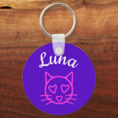 ピンクのハート キーホルダー (正面)