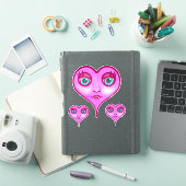 ピンクのハート シール (iPadカバー)