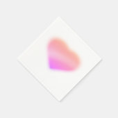 ピンクのハート スタンダードカクテルナプキン (角)