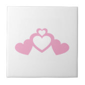 ピンクのハート タイル (正面)