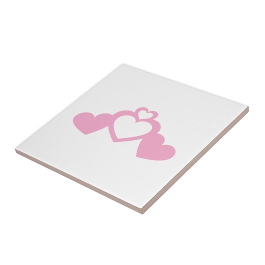 ピンクのハート タイル (側面)