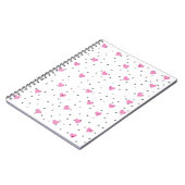 ピンクのハート ノートブック (左側)