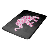 ピンクのハート バスマット (アングル)