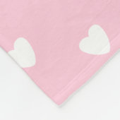 ピンクのハート フリースブランケット (角)