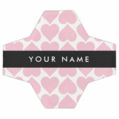 ピンクのハート,ロマンチック,あなたの名前,パーソナライズ サッカーボール (フラット)