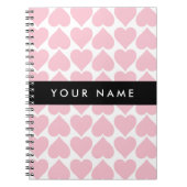 ピンクのハート,ロマンチック,あなたの名前,パーソナライズ ノートブック (正面)