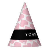 ピンクのハート,ロマンチック,あなたの名前,パーソナライズ パーティーハット (左)