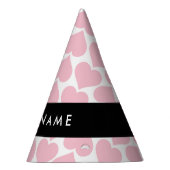 ピンクのハート,ロマンチック,あなたの名前,パーソナライズ パーティーハット (右)