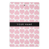 ピンクのハート，ロマンチック，あなたの名前，パーソナライズ ミニクリップボード (裏面)