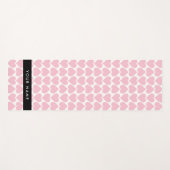 ピンクのハート，ロマンチック，あなたの名前，パーソナライズ ヨガマット (正面(横))