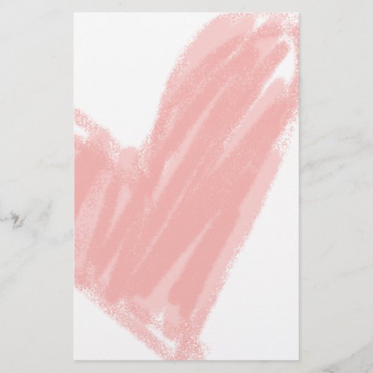 ピンクのハート 便箋 (正面)