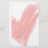 ピンクのハート 便箋 (正面/裏面)