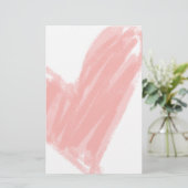 ピンクのハート 便箋 (スタンド正面)